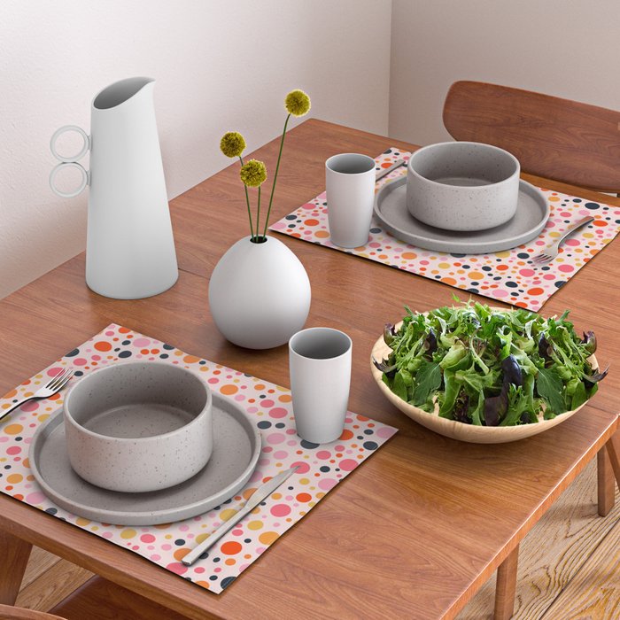 Bubbles: PATTERN 09 | The Peach Edition Placemat Gallery Image 2