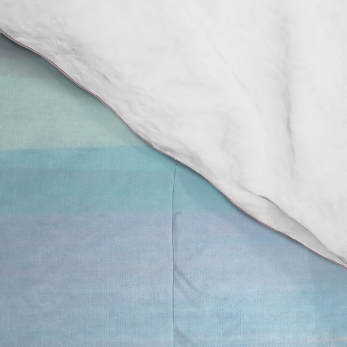 Abstract Watercolor Waves in Sky & Seafoam Comforter Gallery Image 4