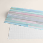 Abstract Watercolor Waves in Sky & Seafoam Wrapping Paper Gallery Image 2