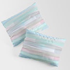 Abstract Watercolor Waves in Sky & Seafoam Pillow Sham Gallery Image 3