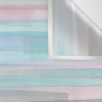 Abstract Watercolor Waves in Sky & Seafoam Wall Tapestry Gallery Image 3