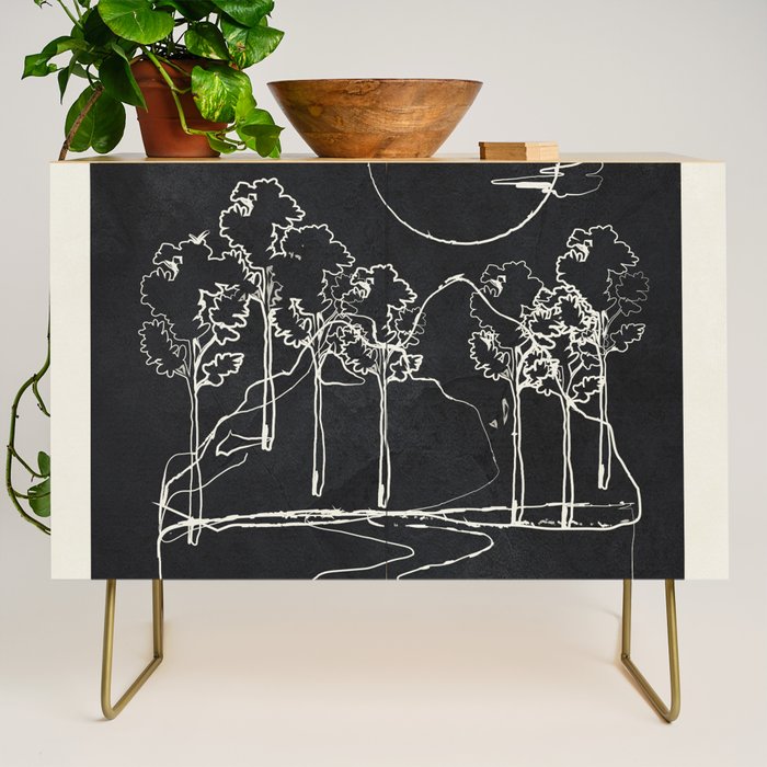 Minimalist Mountains 5 Credenza Gallery Image 1