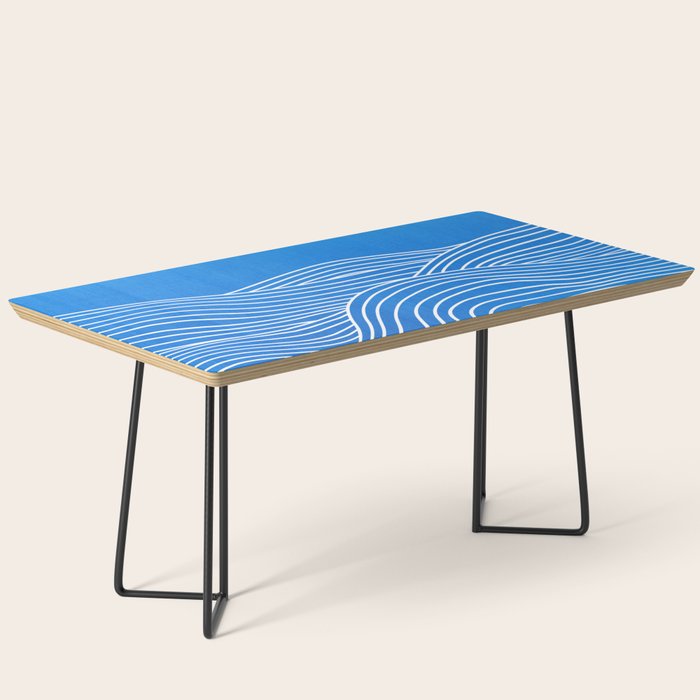 French Blue Ocean Waves Coffee Table Gallery Image 1