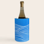 French Blue Ocean Waves Wine Chiller Gallery Image 3