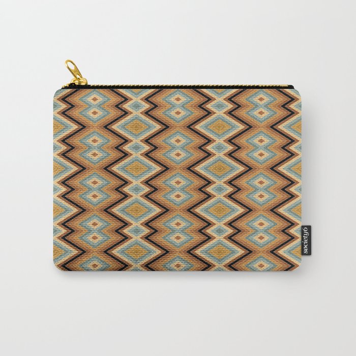 Boho Western Geometric Pattern V Carry All Pouch Gallery Image 1