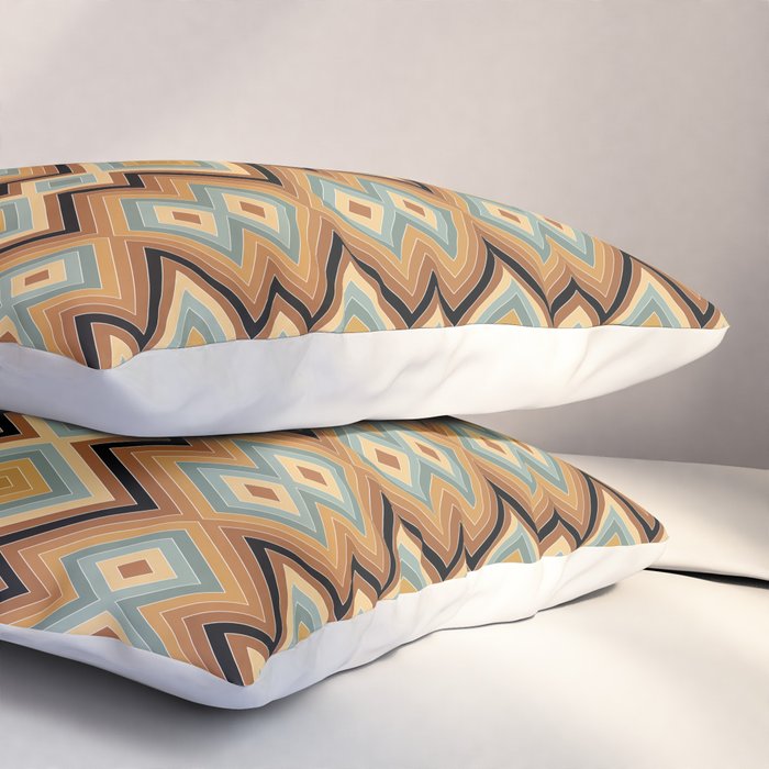 Boho Western Geometric Pattern V Pillow Sham Gallery Image 3
