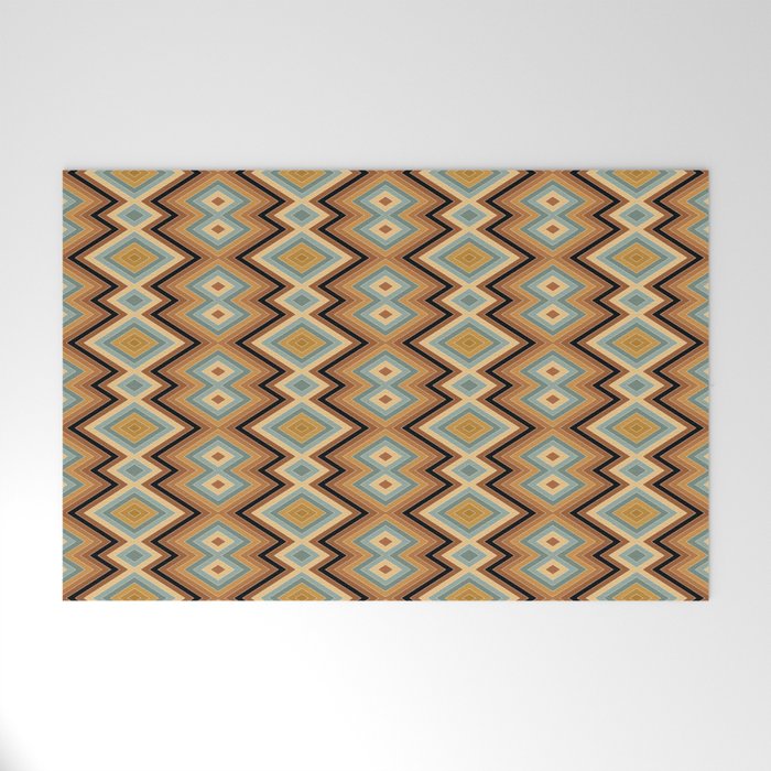 Boho Western Geometric Pattern V Welcome Mat Gallery Image 1