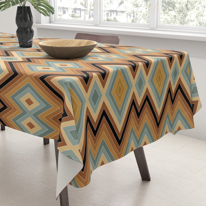 Boho Western Geometric Pattern V Tablecloth Gallery Image 3