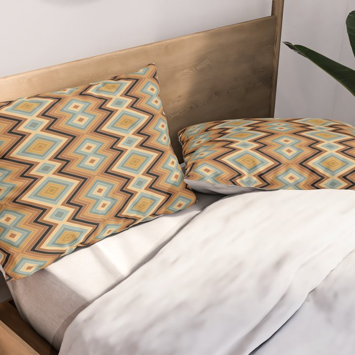Boho Western Geometric Pattern V Pillow Sham Gallery Image 2