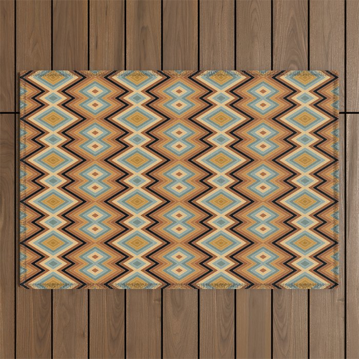 Boho Western Geometric Pattern V Outdoor Rug Gallery Image 1