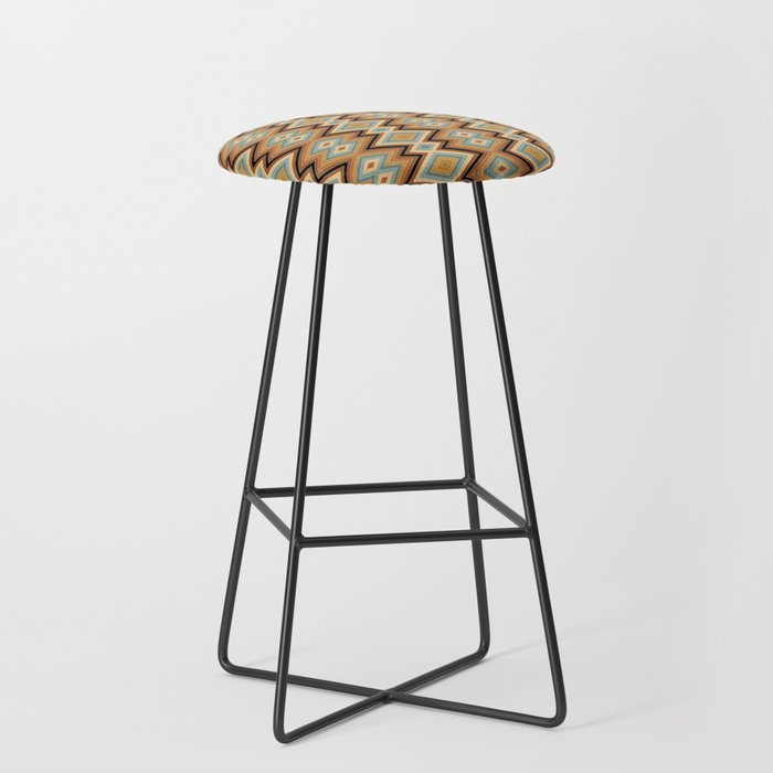 Boho Western Geometric Pattern V Stool Gallery Image 1