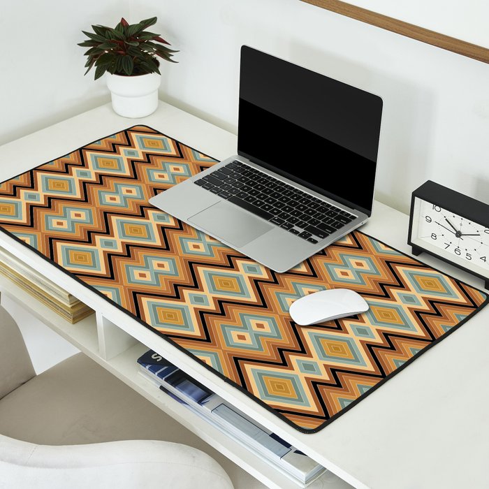 Boho Western Geometric Pattern V Desk Mat Gallery Image 2