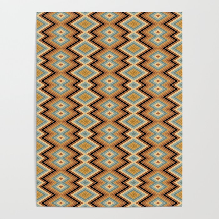 Boho Western Geometric Pattern V Poster Gallery Image 1