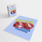 Gemini Twins in Lavender & Blue | Zodiac Series Jigsaw Puzzle Gallery Image 2