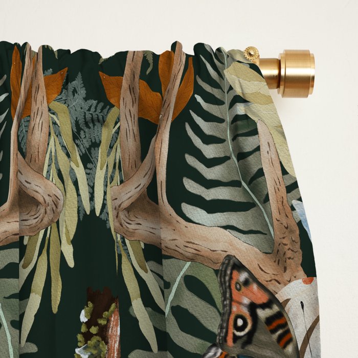 Whimsical Deer Antlers Window Curtain Gallery Image 2
