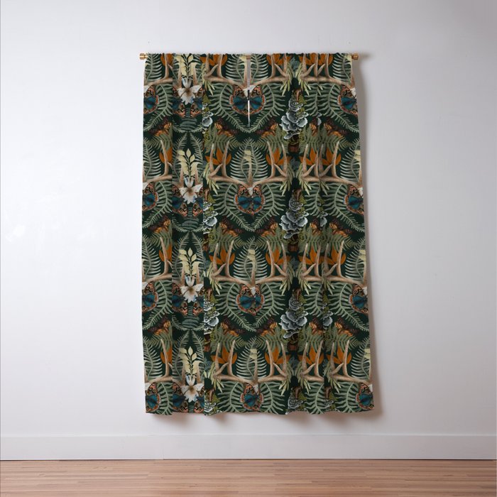 Whimsical Deer Antlers Window Curtain Gallery Image 3