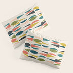 Mid Century Modern Abstract Colorful Shapes Funky Cool Minimalist Pattern Pillow Sham Gallery Image 3