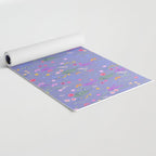 blue meadows colorful floral pattern Yoga Mat Gallery Image 2