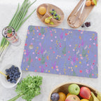 blue meadows colorful floral pattern Cutting Board Gallery Image 2