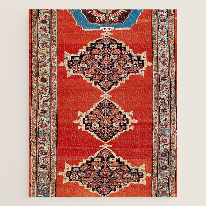 Bijar Kurdistan Northwest Persian Carpet Print Jigsaw Puzzle Gallery Image 1