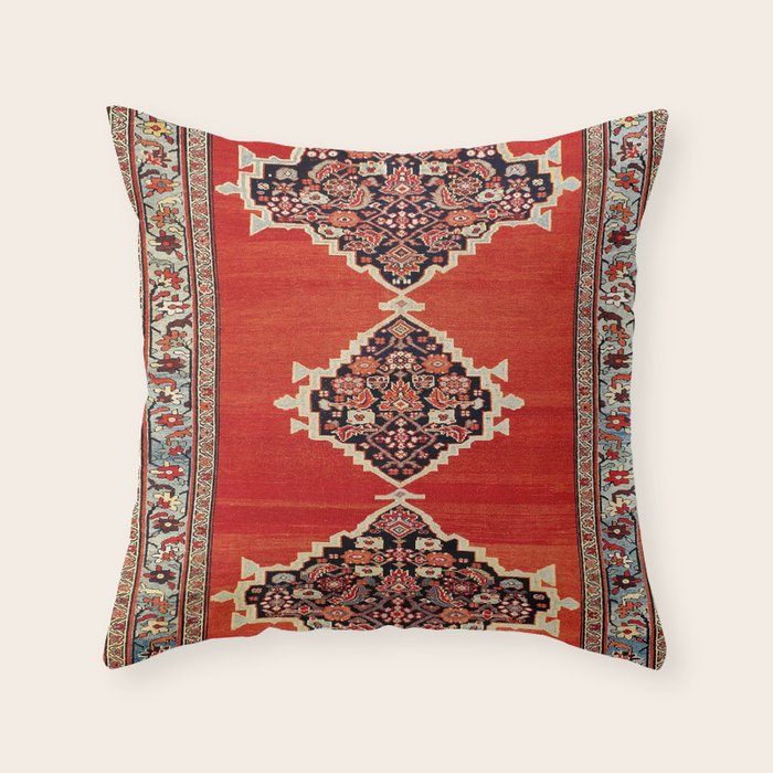 Bijar Kurdistan Northwest Persian Carpet Print Throw Pillow Gallery Image 1