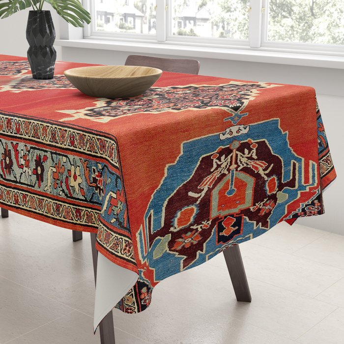 Bijar Kurdistan Northwest Persian Carpet Print Tablecloth Gallery Image 3