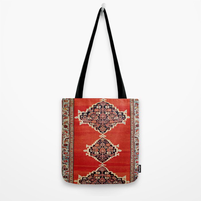 Bijar Kurdistan Northwest Persian Carpet Print Tote Bag Gallery Image 2