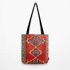 Bijar Kurdistan Northwest Persian Carpet Print Tote Bag Gallery Image 2