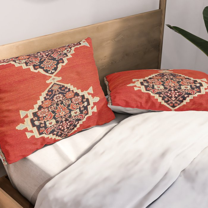 Bijar Kurdistan Northwest Persian Carpet Print Pillow Sham Gallery Image 2