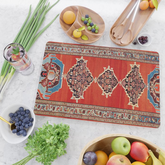 Bijar Kurdistan Northwest Persian Carpet Print Cutting Board Gallery Image 2