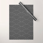 Waves (Dark Gray) Wrapping Paper Gallery Image 1