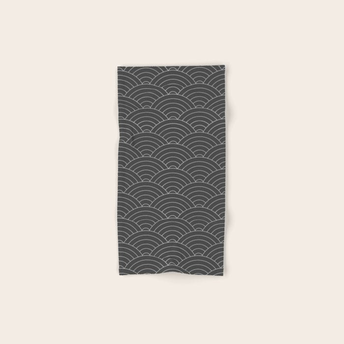 Waves (Dark Gray) Bath Towel Gallery Image 1
