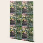 Through the Nishigi Forest - Nature Ukiyo Landscape in Green & Pink Wallpaper Gallery Image 2