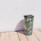Through the Nishigi Forest - Nature Ukiyo Landscape in Green & Pink Travel Mug Gallery Image 4