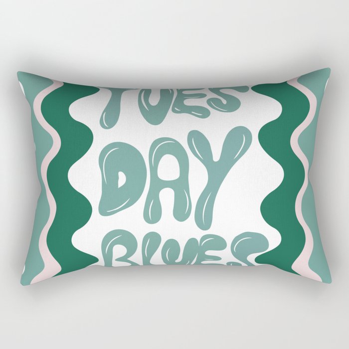 Tuesday-Blues Rectangular Pillow Gallery Image 1