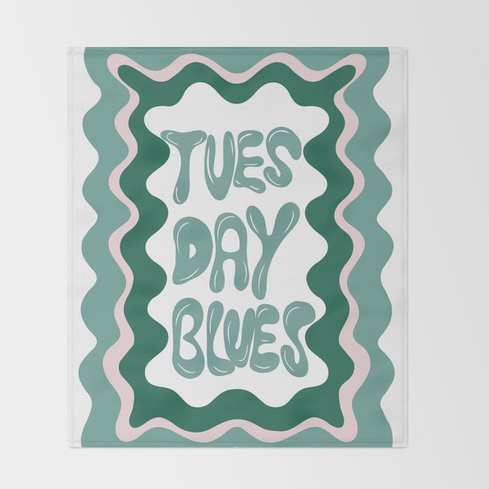Tuesday-Blues Throw Blanket Gallery Image 2