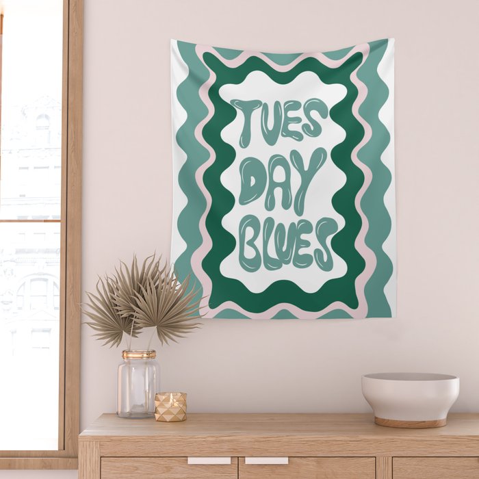 Tuesday-Blues Wall Tapestry Gallery Image 2