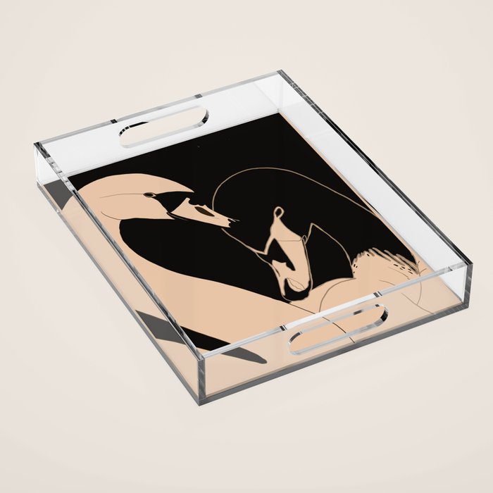 Two Swans Acrylic Tray Gallery Image 1