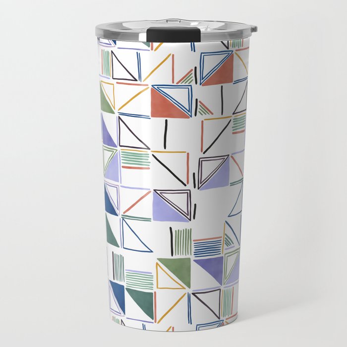 Abstract forms of lines 77G Travel Mug Gallery Image 1