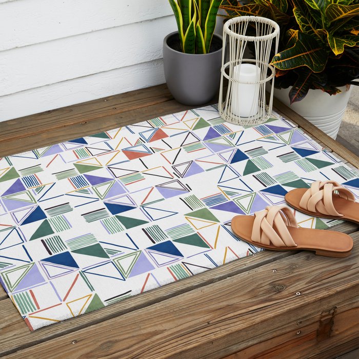 Abstract forms of lines 77G Outdoor Rug Gallery Image 2