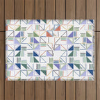 Abstract forms of lines 77G Outdoor Rug Gallery Image 1