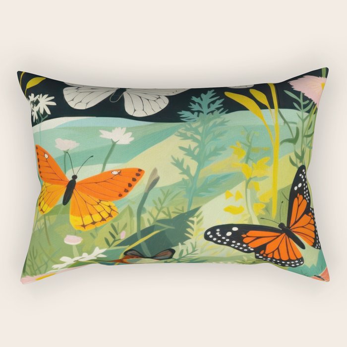 Butterfly Rolling Hills Paradise Rectangular Pillow Gallery Image 1