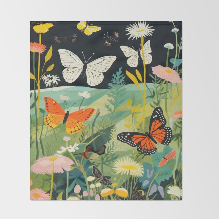 Butterfly Rolling Hills Paradise Throw Blanket Gallery Image 2