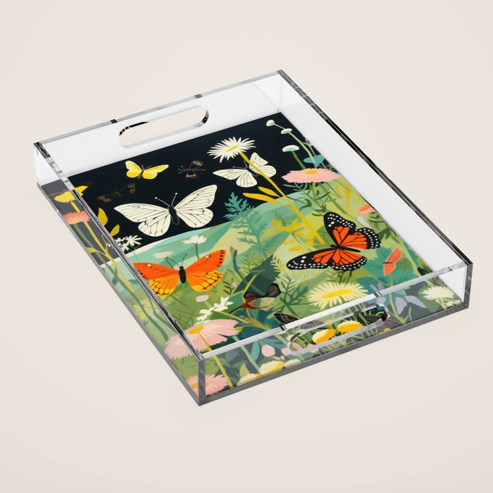 Butterfly Rolling Hills Paradise Acrylic Tray Gallery Image 1