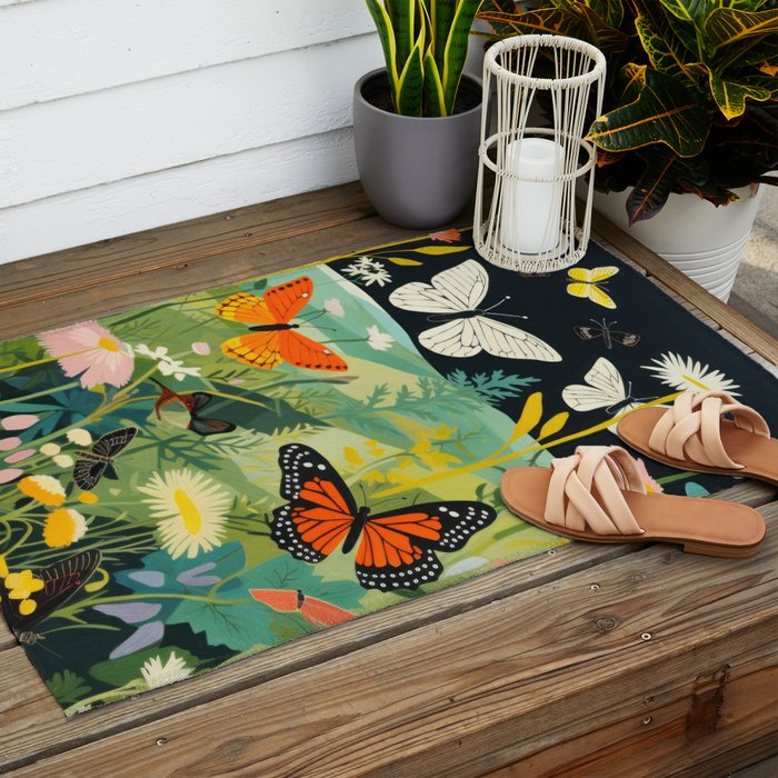Butterfly Rolling Hills Paradise Outdoor Rug Gallery Image 2