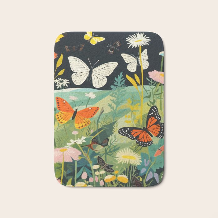 Butterfly Rolling Hills Paradise Bath Mat Gallery Image 1