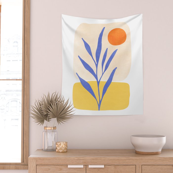 Nature's Balance Abstract Landscape Wall Tapestry Gallery Image 2
