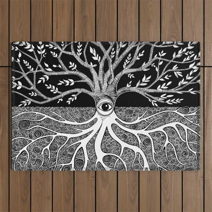 Druid Tree of Life Outdoor Rug Gallery Image 1