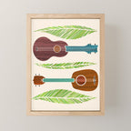 Island Life Ukuleles and Palms Mini Art Print Gallery Image 1