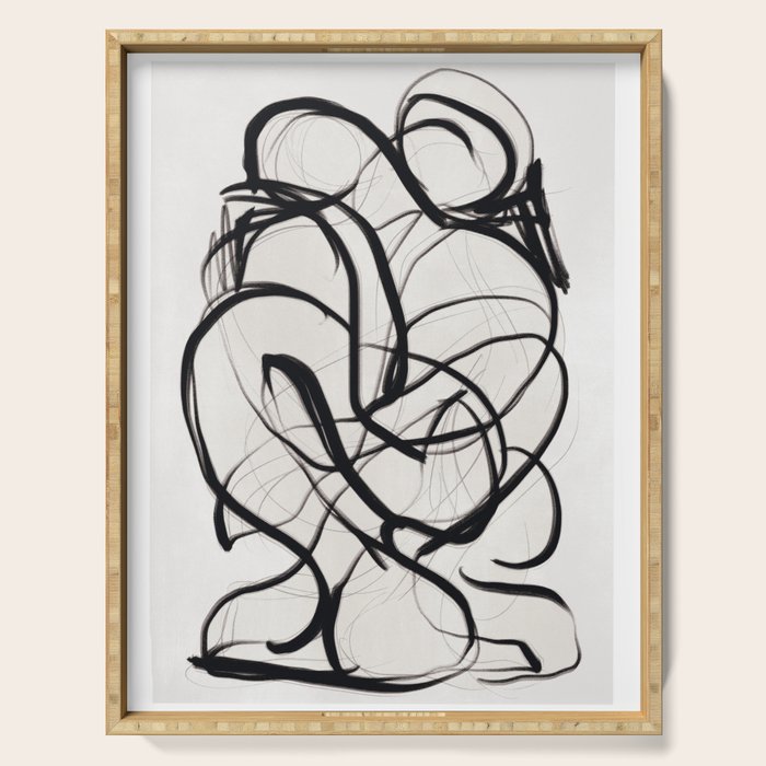Abstract Art Hug 2 Serving Tray Gallery Image 1